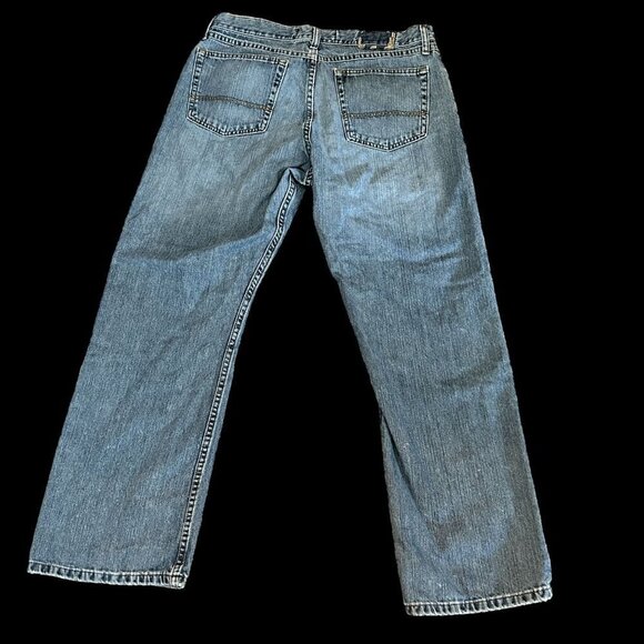 Wrangler Genuine Relaxed Boot Cut Medium Wash Blue Jeans Size 33" x 30" #J3-1524 - Picture 1 of 7